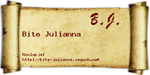 Bite Julianna névjegykártya